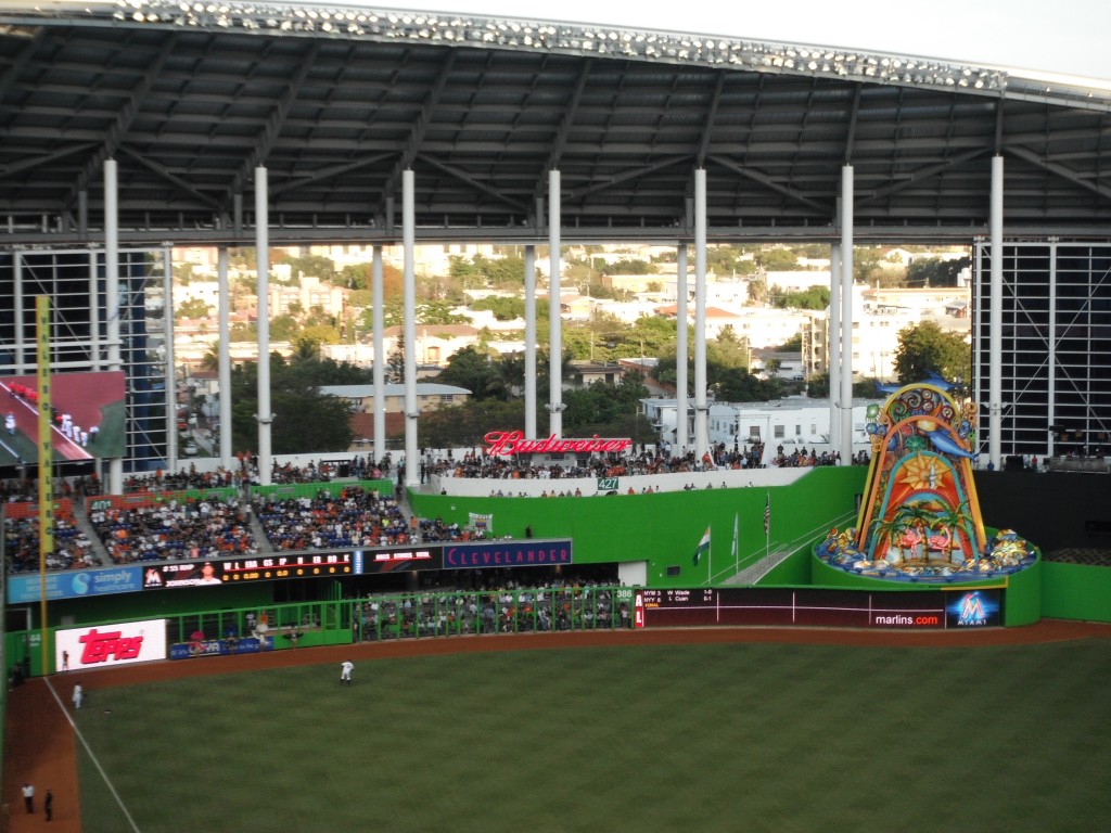 Left-field windows at Marlins Park