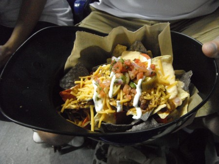 Helmet full of nachos!