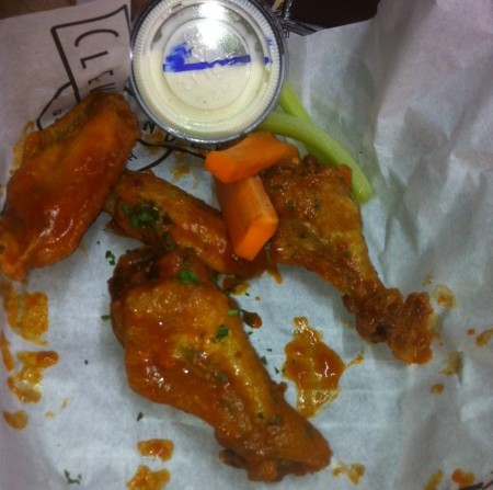 Buffalo wings at Marlins Park