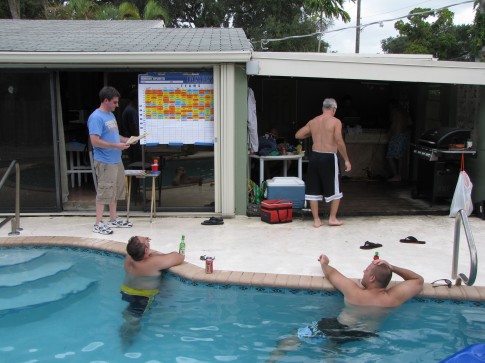 A poolside Fantasy Football 2012 Keeper draft