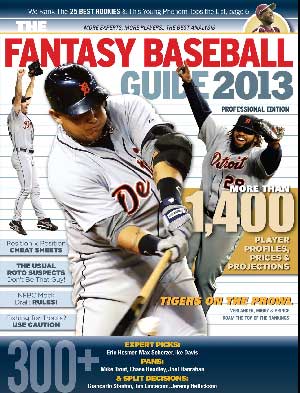 Fantasy Baseball Guide 2013, Fantasy Baseball Magazine