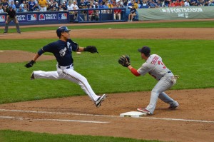 Carlos Gomez will need to leg out as many ground balls as he can, if he wants to keep his BABIP as high as it is so far.