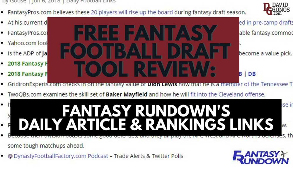 Top Fantasy Football Links Rankings Fantasy Rundown