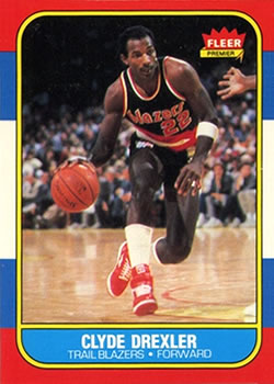 Clyde Drexler 1986 Fleer Dream Team Rookie Cards