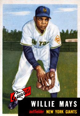 Willie Mays 1953 Topps - Best Baseball Cards From 1953 Topps Baseball